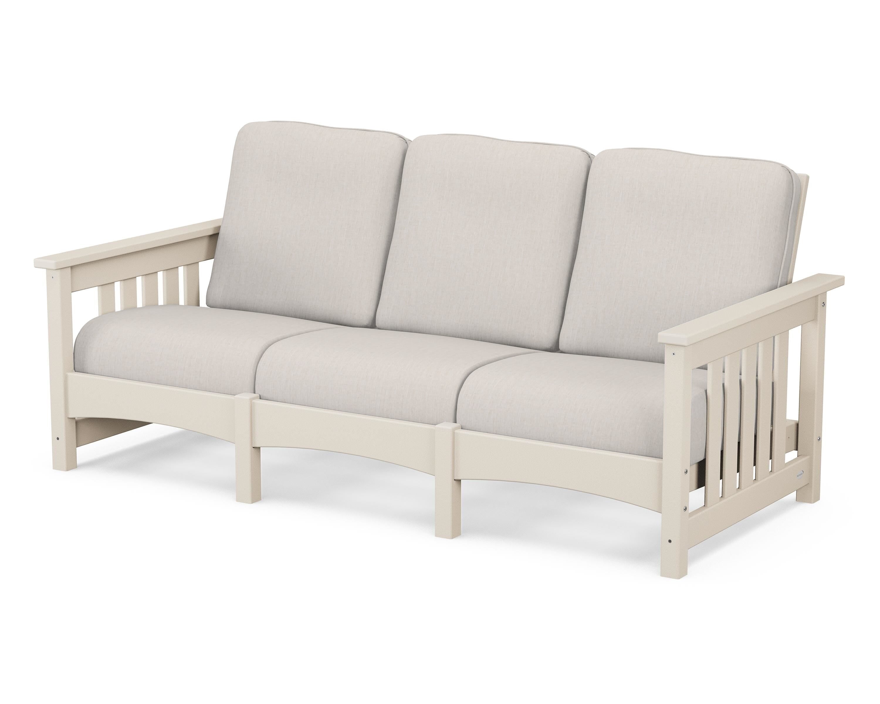 POLYWOOD® Club Mission Sofa in Sand / Cast Ash