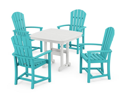 POLYWOOD® Palm Coast 5-Piece Dining Set in Aruba / White