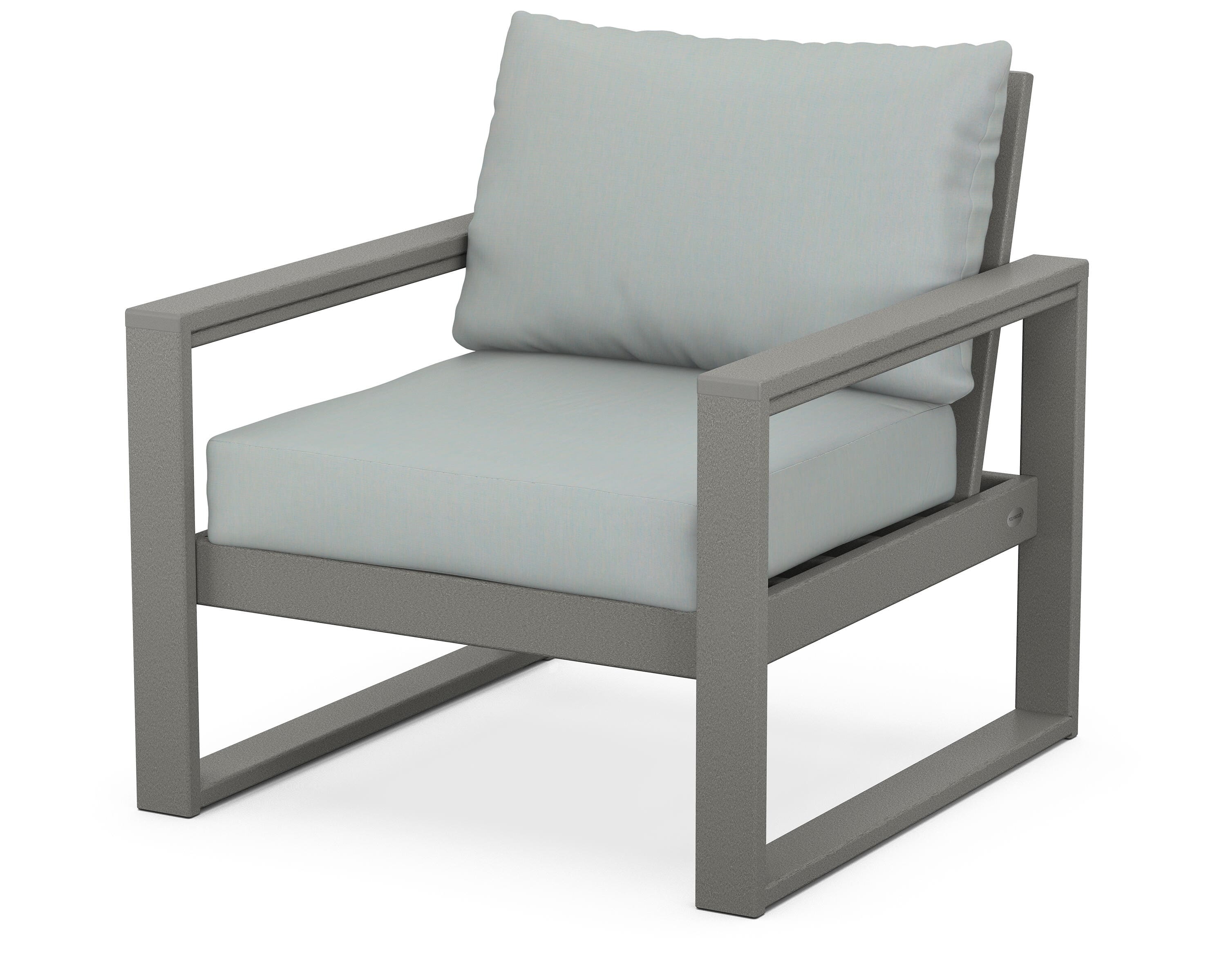 POLYWOOD® EDGE Club Chair in Slate Grey / Spa