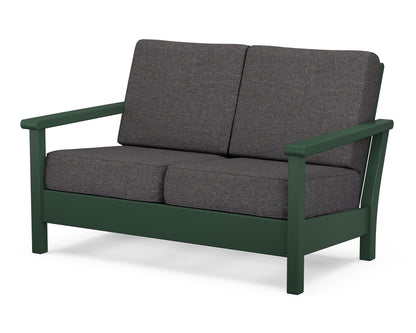 POLYWOOD® Harbour Deep Seating Loveseat in Green / Ash Charcoal