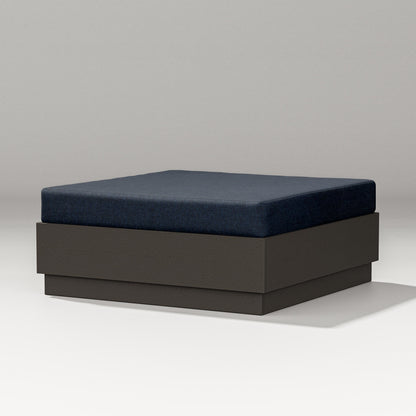 PW Designer Series Elevate Lounge Ottoman in Vintage Coffee / Marine Indigo