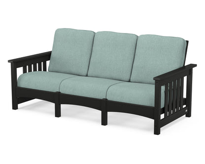 POLYWOOD® Club Mission Sofa in Black / Glacier Spa