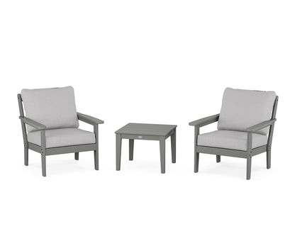 Country Living Cottage 3-Piece Deep Seating Set in Slate Grey / Granite