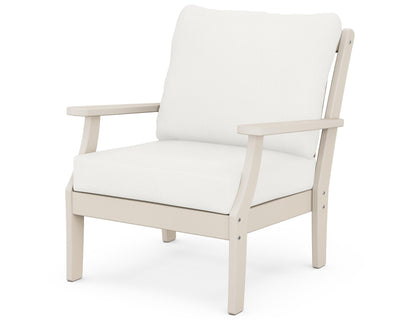 POLYWOOD® Braxton Deep Seating Chair in Sand / Natural Linen