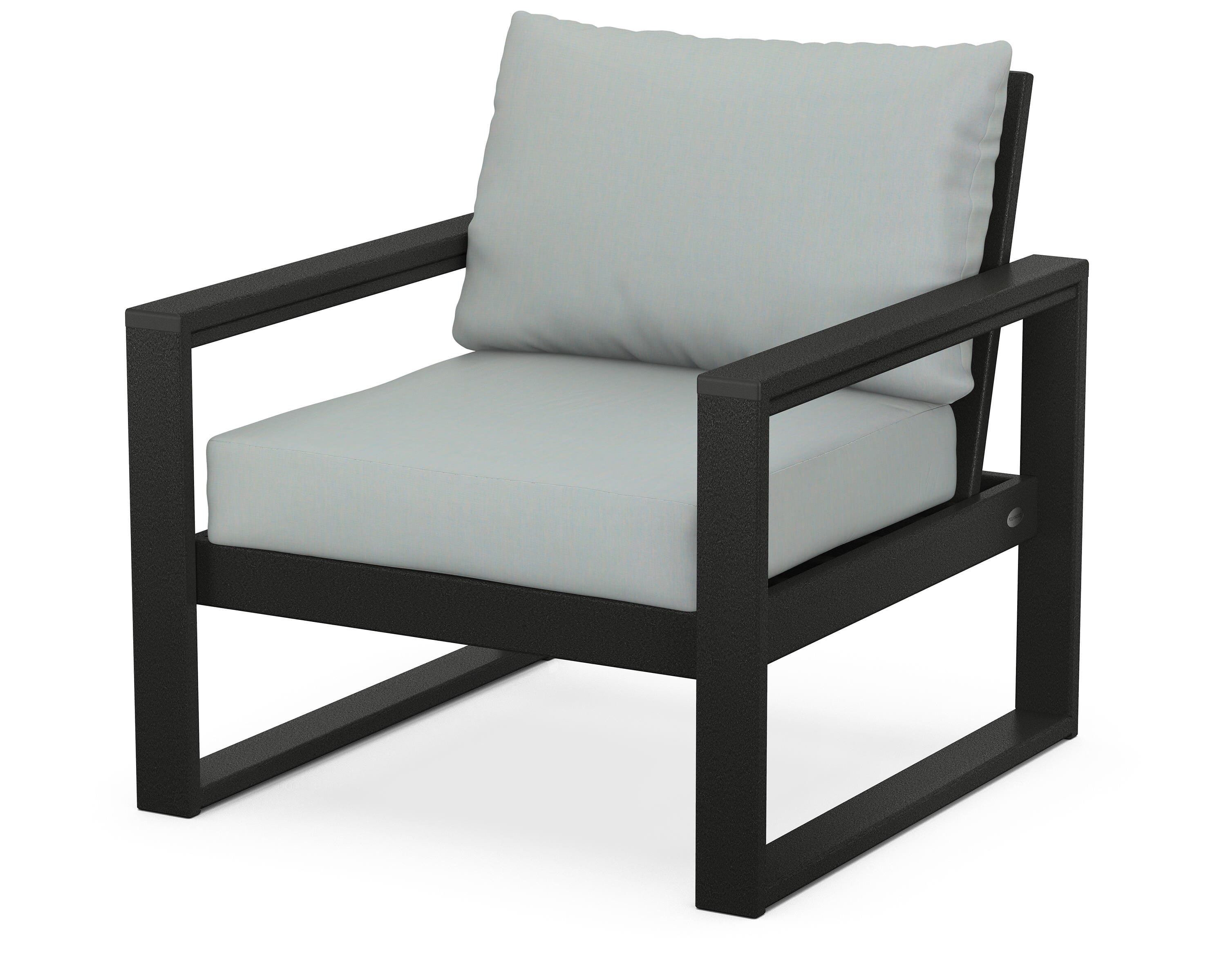 POLYWOOD® EDGE Club Chair in Black / Spa