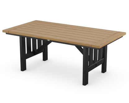 POLYWOOD® Mission 39" x 75" Dining Table in Black / Natural