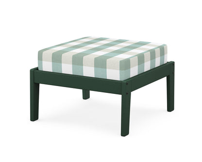 Unbranded Deep Seating Ottoman in Green / Buffalo Plaid Glacier Spa