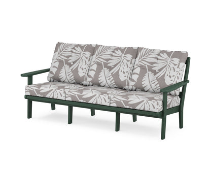 POLYWOOD® Mission Deep Seating Sofa in Green / Leaf Grey Mist