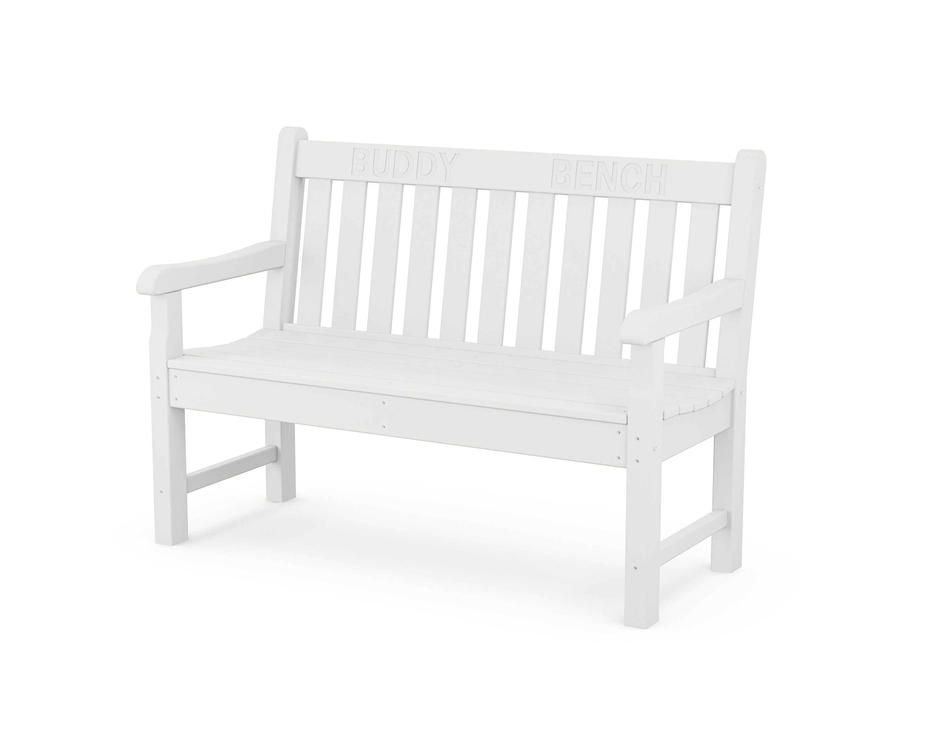 POLYWOOD® 48" Buddy Bench in White