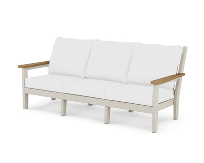 POLYWOOD® Chippendale Deep Seating Sofa in Sand / Natural / Natural