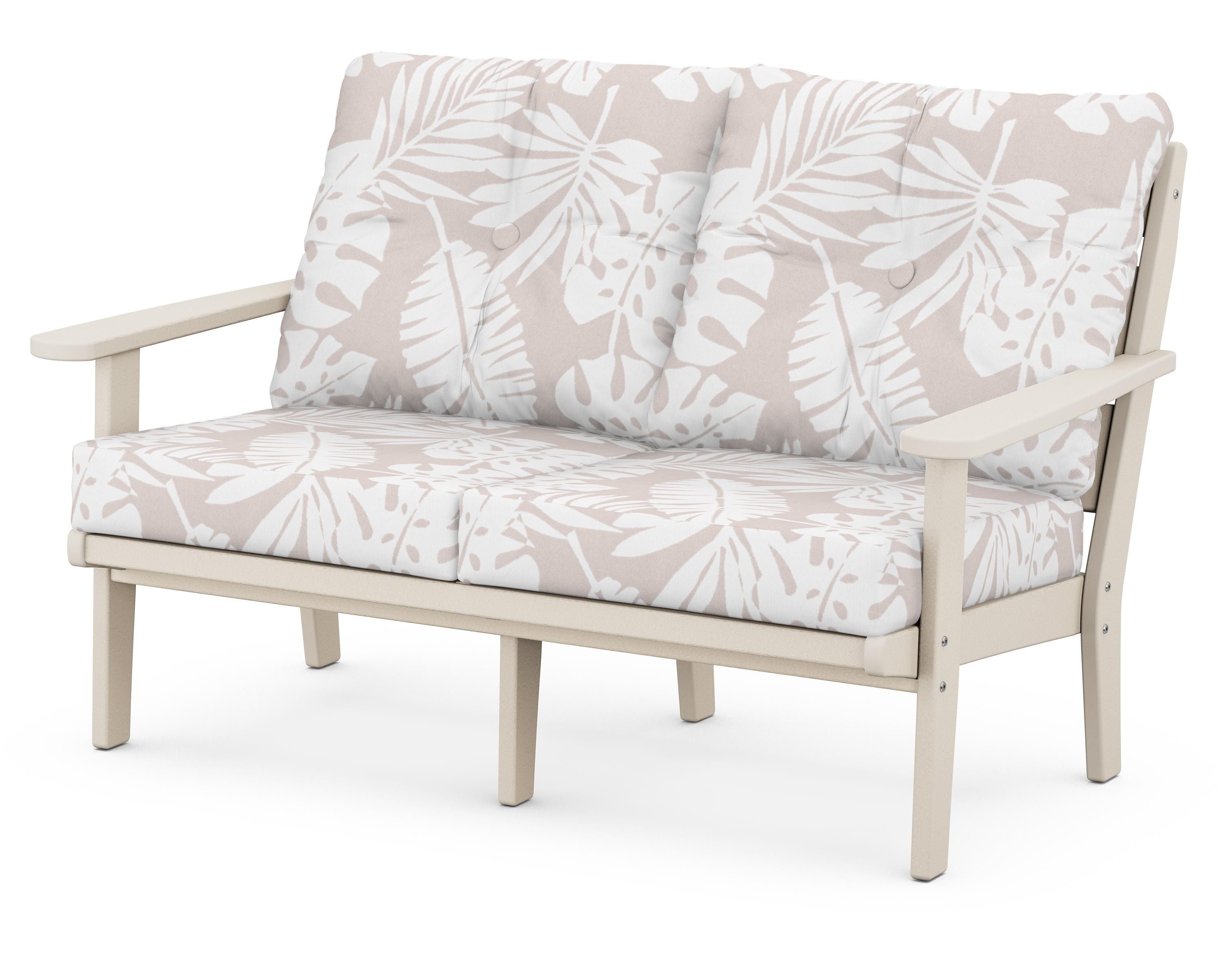 POLYWOOD® Lakeside Deep Seating Loveseat in Sand / Leaf Dune Burlap