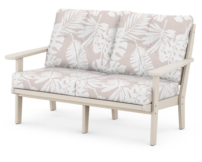 POLYWOOD® Lakeside Deep Seating Loveseat in Sand / Leaf Dune Burlap