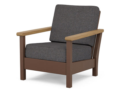 POLYWOOD® Harbour Deep Seating Chair in Mahogany / Natural / Ash Charcoal