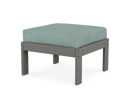 POLYWOOD® Vineyard Modular Ottoman in Slate Grey / Glacier Spa