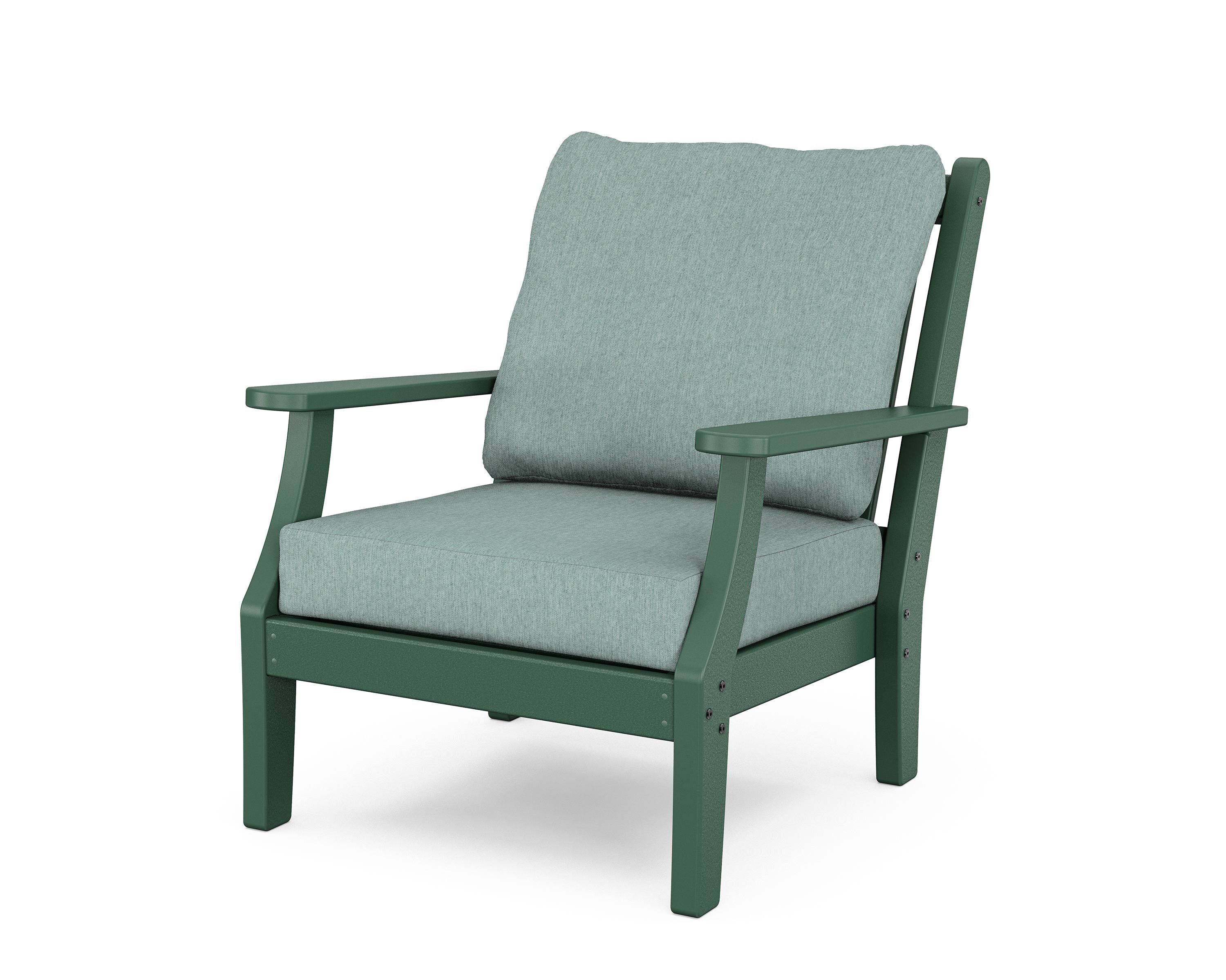 Country Living Wovendale Deep Seating Chair in Green / Glacier Spa