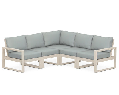 POLYWOOD® EDGE 5-Piece Modular Deep Seating Set in Sand / Spa