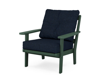 POLYWOOD® Prairie Deep Seating Chair in Green / Marine Indigo