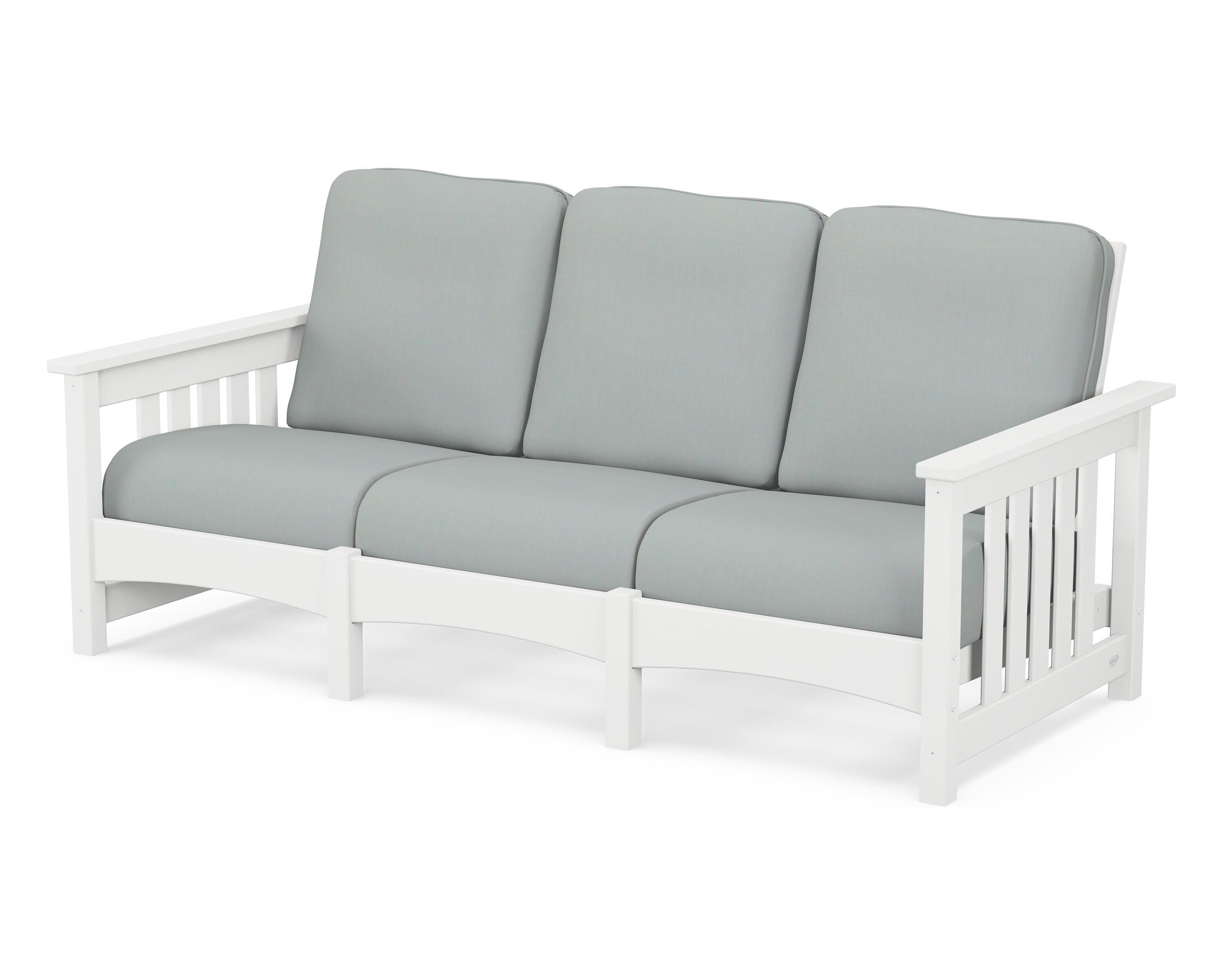 POLYWOOD® Club Mission Sofa in White / Spa