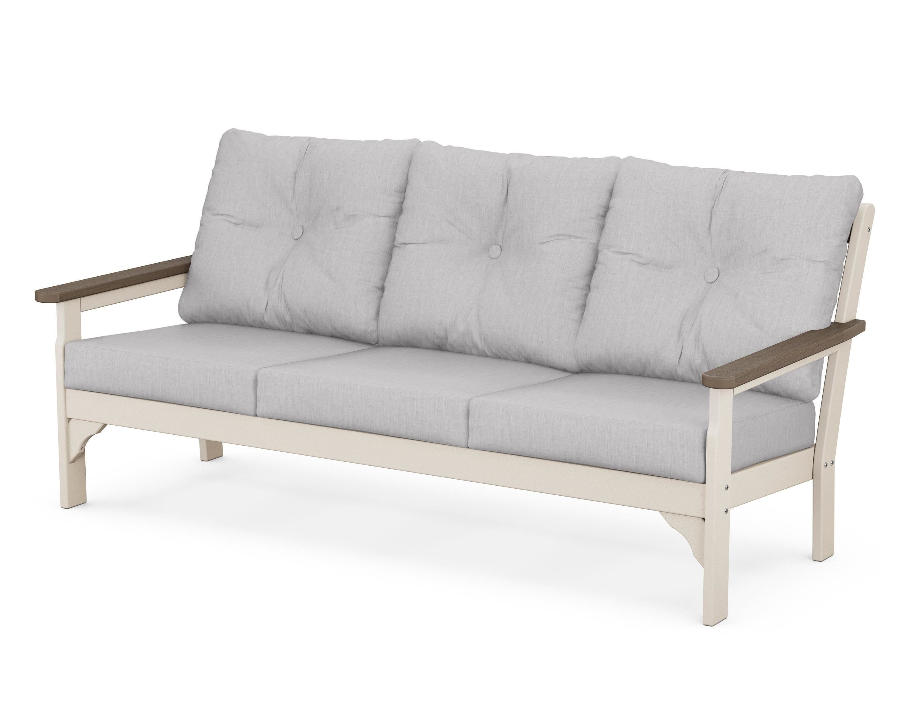 POLYWOOD® Vineyard Deep Seating Sofa in Sand / Kona / Granite