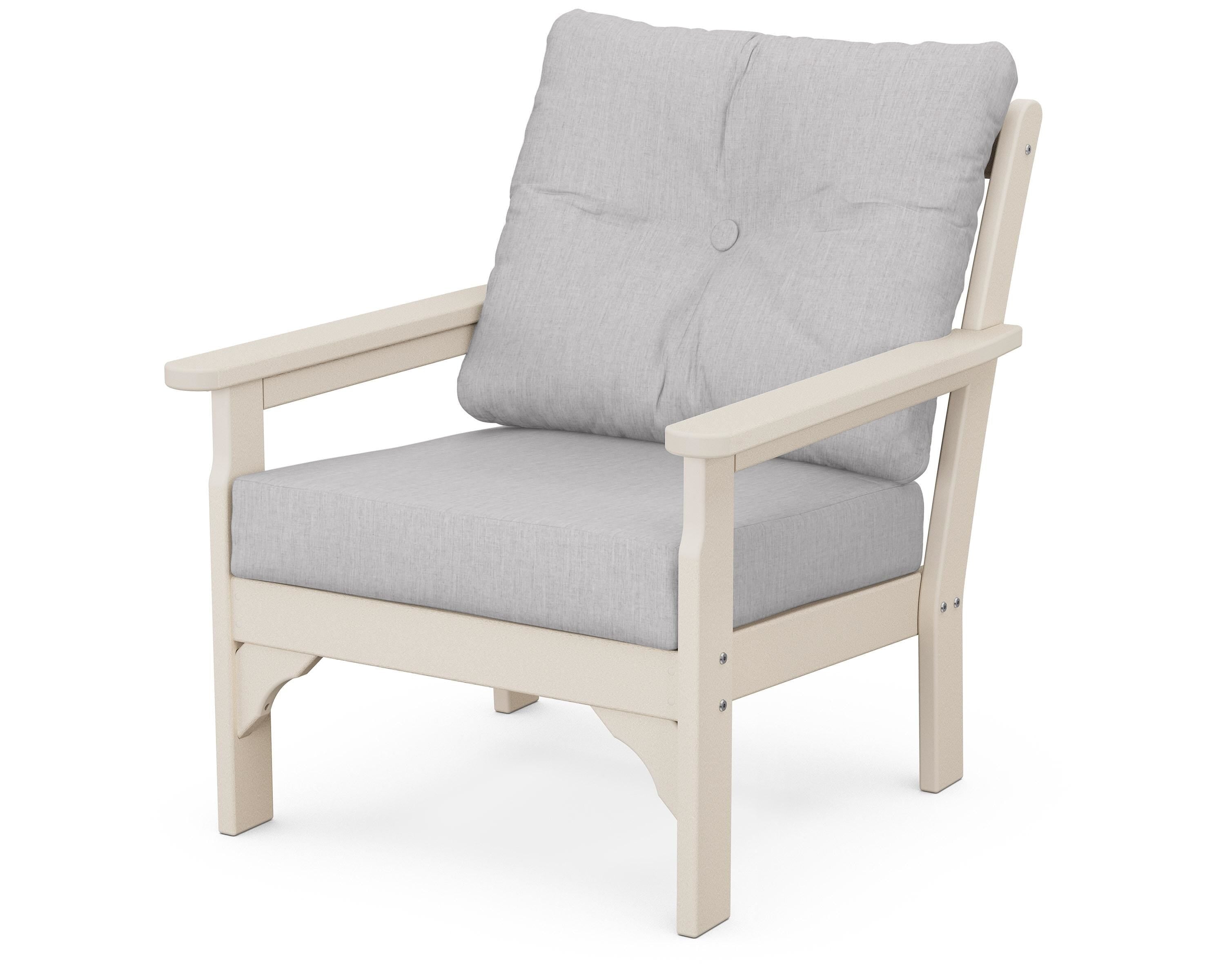 POLYWOOD® Vineyard Deep Seating Chair in Sand / Granite