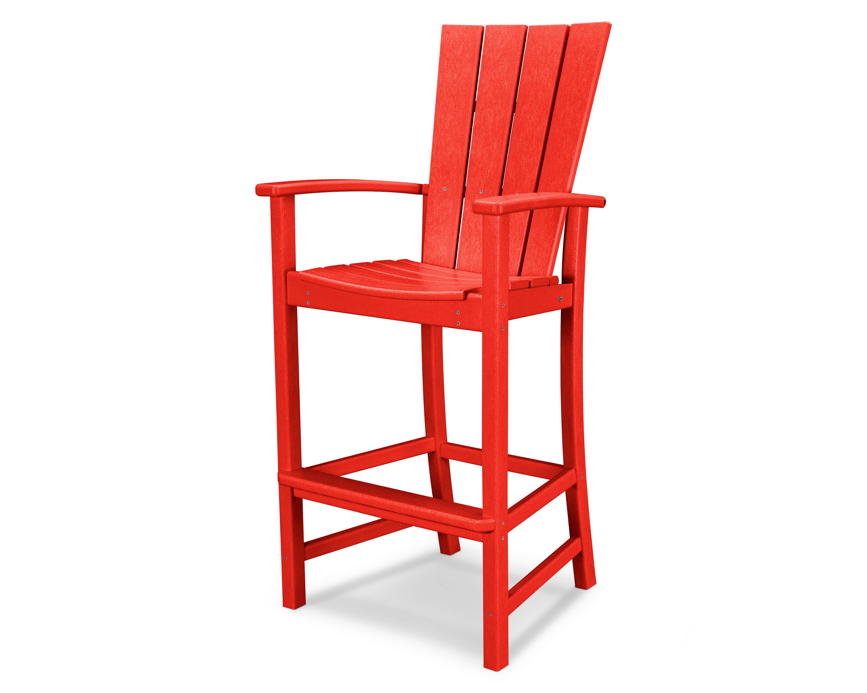 POLYWOOD® Quattro Adirondack Bar Chair in Sunset Red