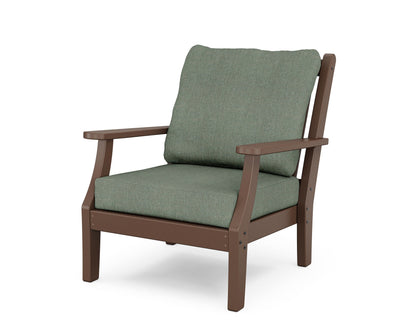 Country Living Wovendale Deep Seating Chair in Mahogany / Cast Sage