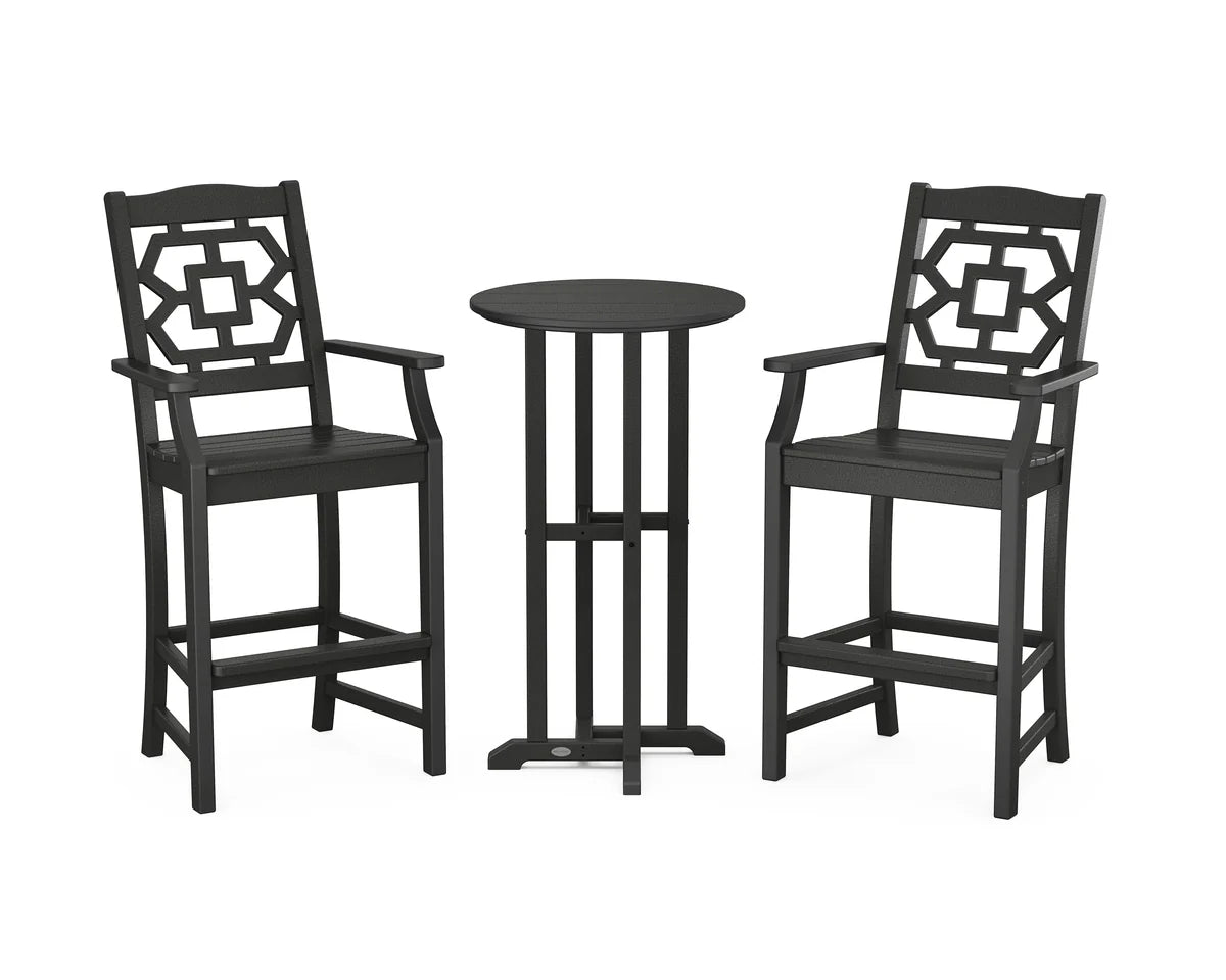 Chinoiserie 3-Piece Farmhouse Bar Set