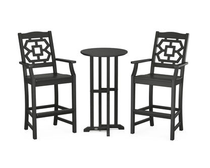 Chinoiserie 3-Piece Farmhouse Bar Set