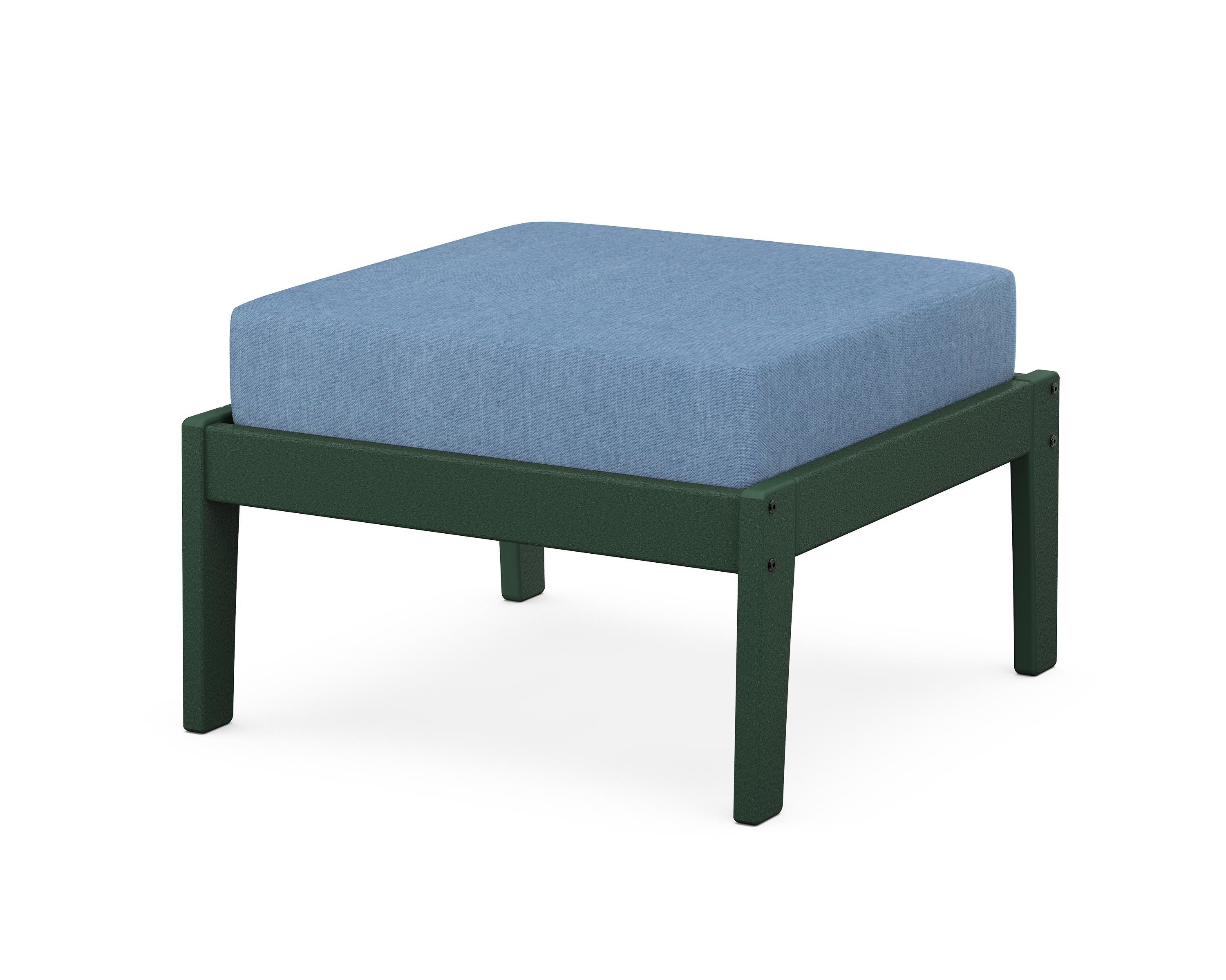 Unbranded Deep Seating Ottoman in Green / Sky Blue