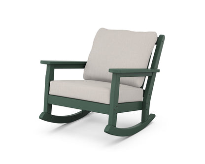 POLYWOOD® Chippendale Deep Seating Rocking Chair in Green / Cast Ash