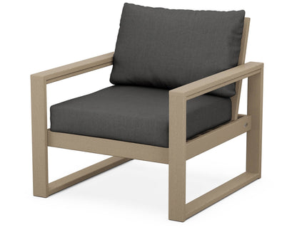 POLYWOOD® EDGE Club Chair in Vintage Sahara / Spectrum Carbon