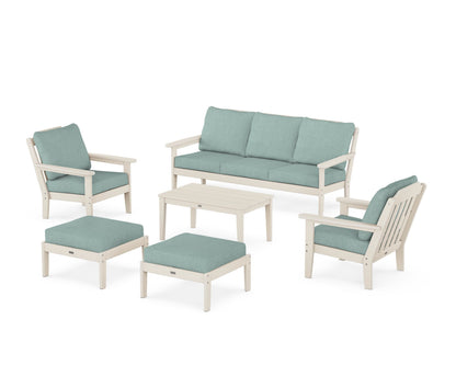 Country Living Cottage 6-Piece Lounge Sofa Set in Sand / Glacier Spa