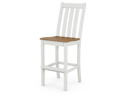 POLYWOOD® Vineyard Bar Side Chair in White / Natural