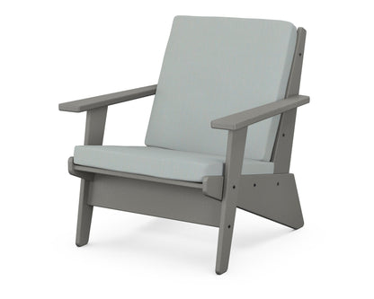 POLYWOOD® Riviera Modern Lounge Chair in Slate Grey / Spa