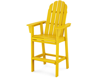 POLYWOOD® Vineyard Curveback Adirondack Bar Chair in Lemon