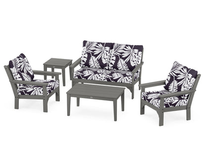 Vineyard 5 Piece Deep Seating Set - Slate Grey