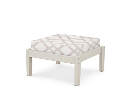 Unbranded Deep Seating Ottoman in Sand / Trellis Dune Burlap