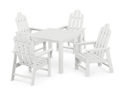 POLYWOOD® Long Island 5-Piece Parsons Dining Set in White