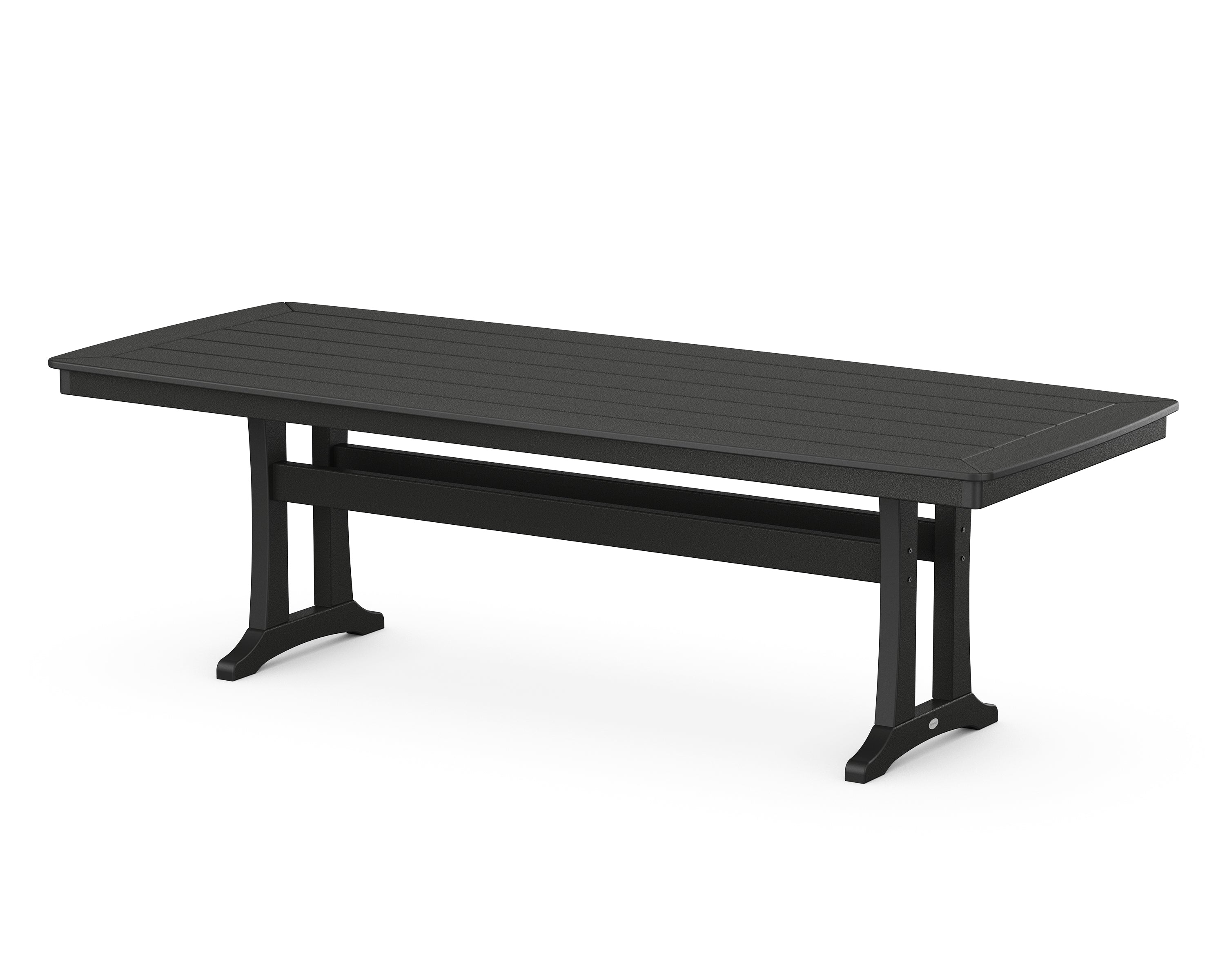 POLYWOOD® Nautical Trestle 39" x 97" Dining Table in Black