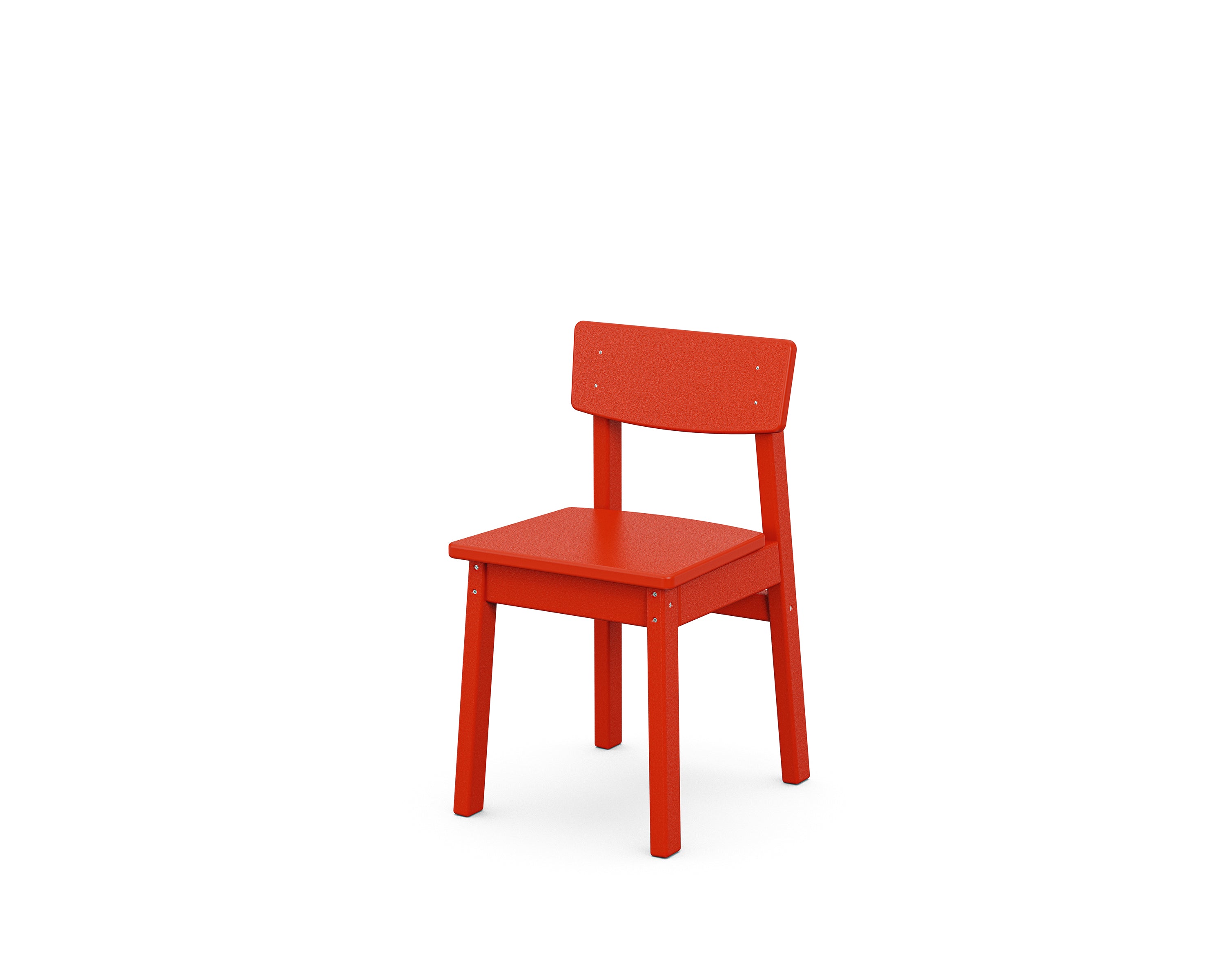 POLYWOOD® Kids Modern Studio Dining Chair in Sunset Red