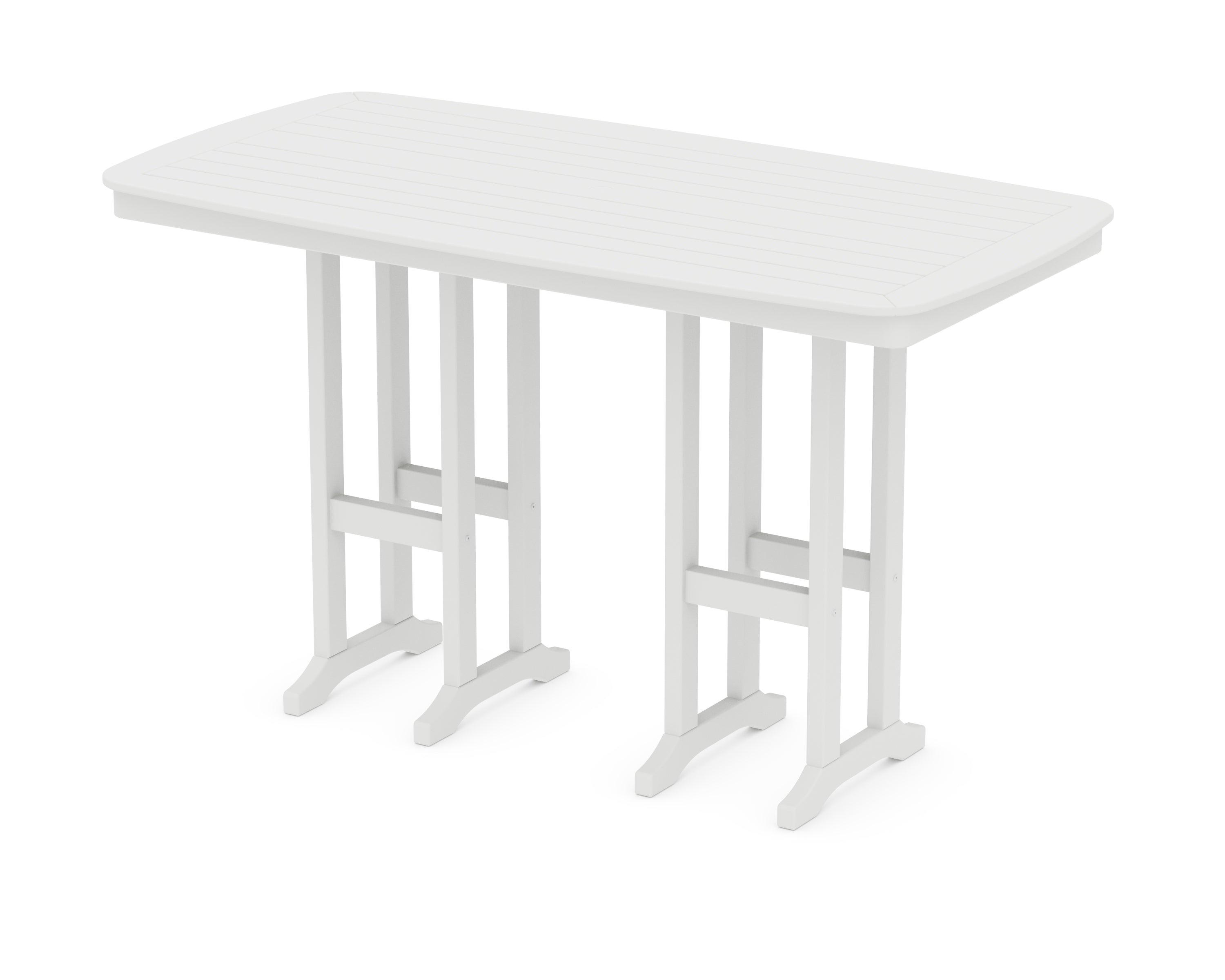 POLYWOOD® Nautical 37" x 72" Bar Table in White