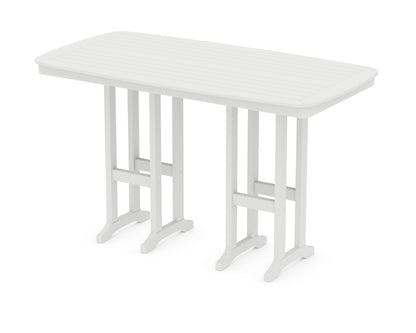 POLYWOOD® Nautical 37" x 72" Bar Table in White
