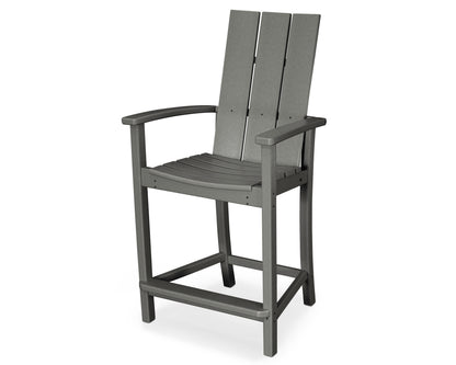 POLYWOOD® Modern Adirondack Counter Chair in Slate Grey