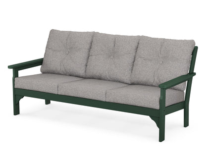 POLYWOOD® Vineyard Deep Seating Sofa in Green / Grey Mist