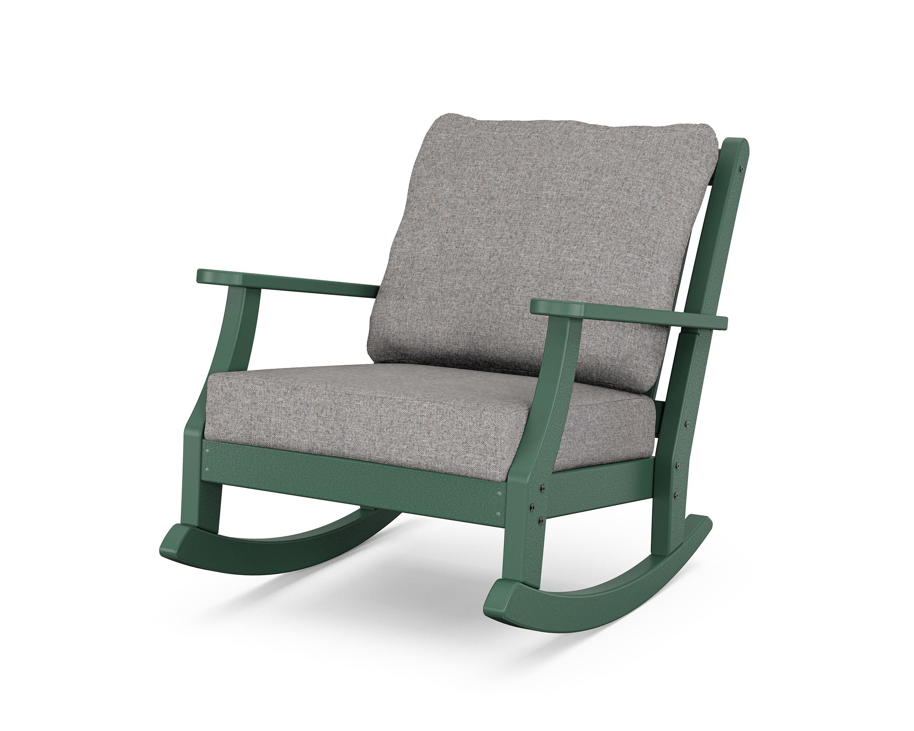 Country Living Wovendale Deep Seating Rocking Chair in Green / Grey Mist
