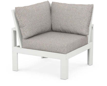 Unbranded Modular Corner Chair in White / Weathered Tweed