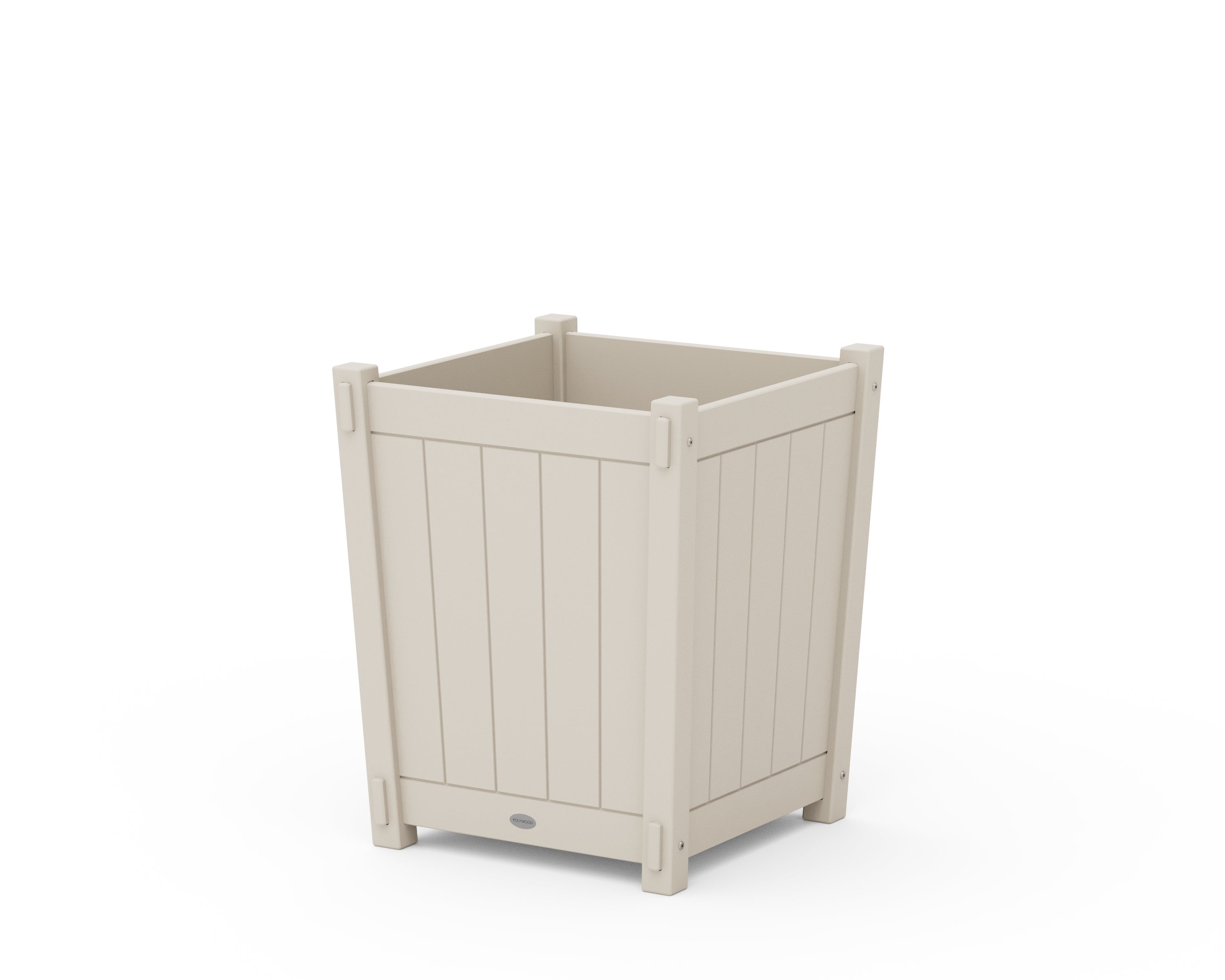POLYWOOD® Vineyard Large Tapered Square Short Planter Box in Sand