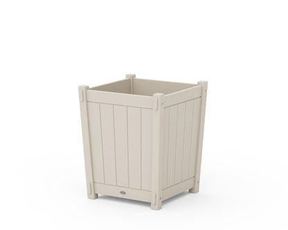 POLYWOOD® Vineyard Large Tapered Square Short Planter Box in Sand