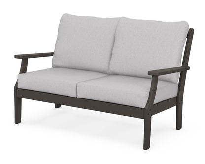 POLYWOOD® Braxton Deep Seating Loveseat in Vintage Coffee / Granite