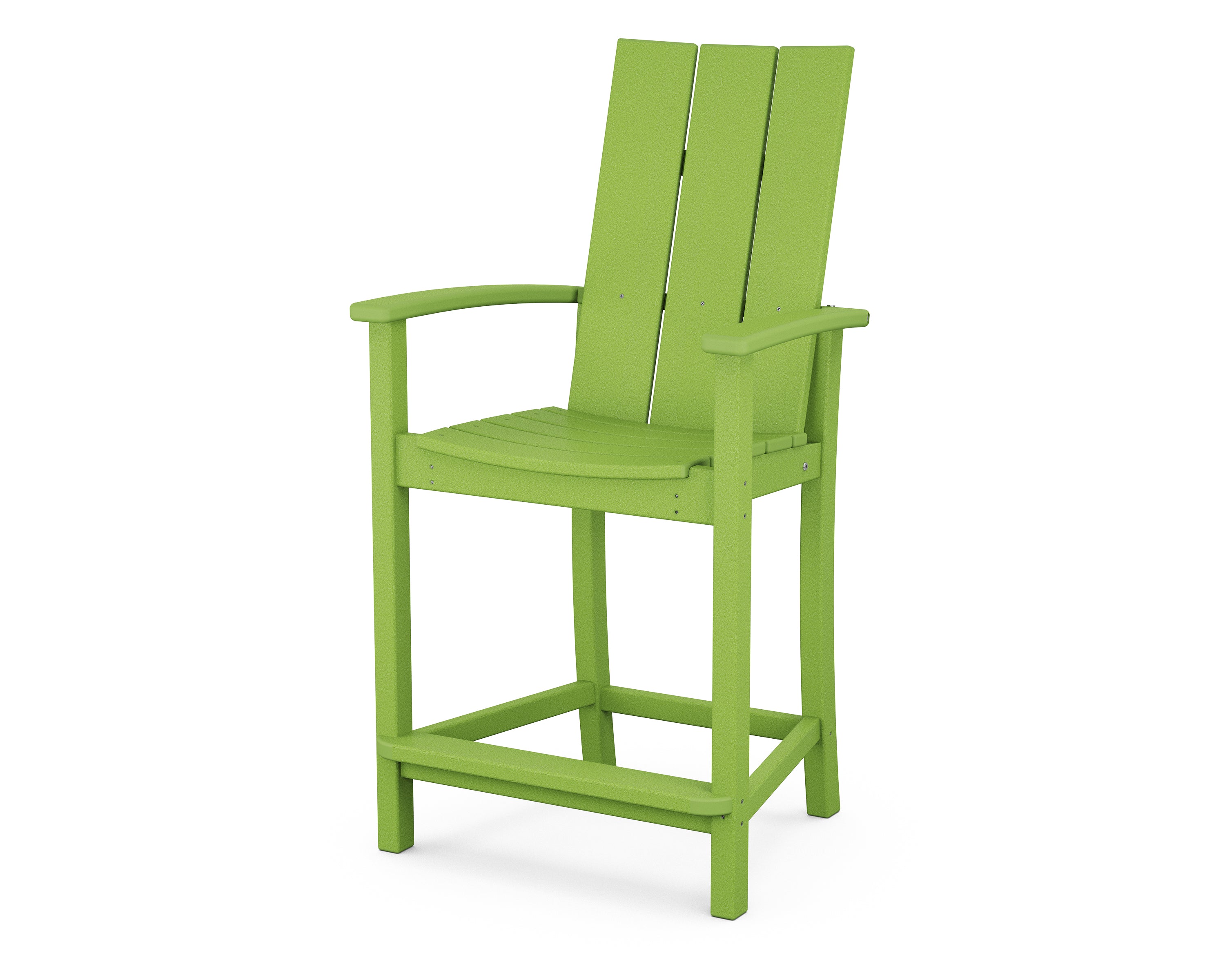 POLYWOOD® Modern Adirondack Counter Chair in Lime